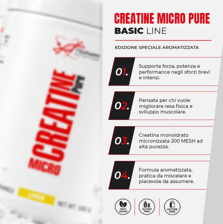 Creatine Micro Pure Aromatizzata 500 g - Special edition