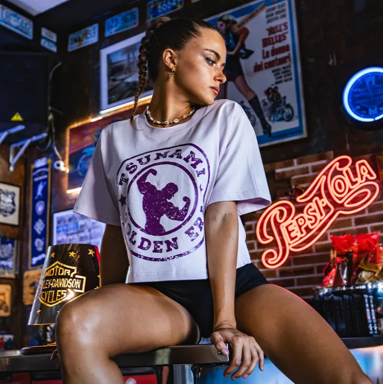 Crop Top Woman Tsunami Vintage Golden Era