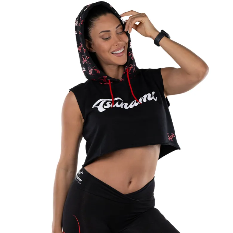 Felpa Smanicata con Cappuccio Tsunami Donna