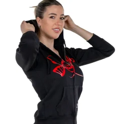 Felpa Zip Official Donna Nera
