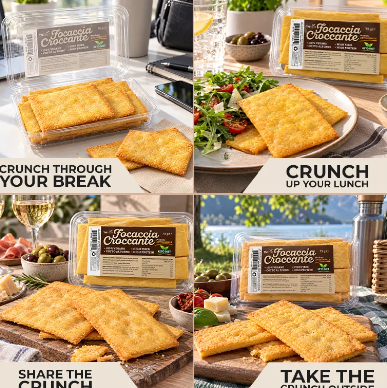 Focaccia Croccante Proteica Low Carb 75 g