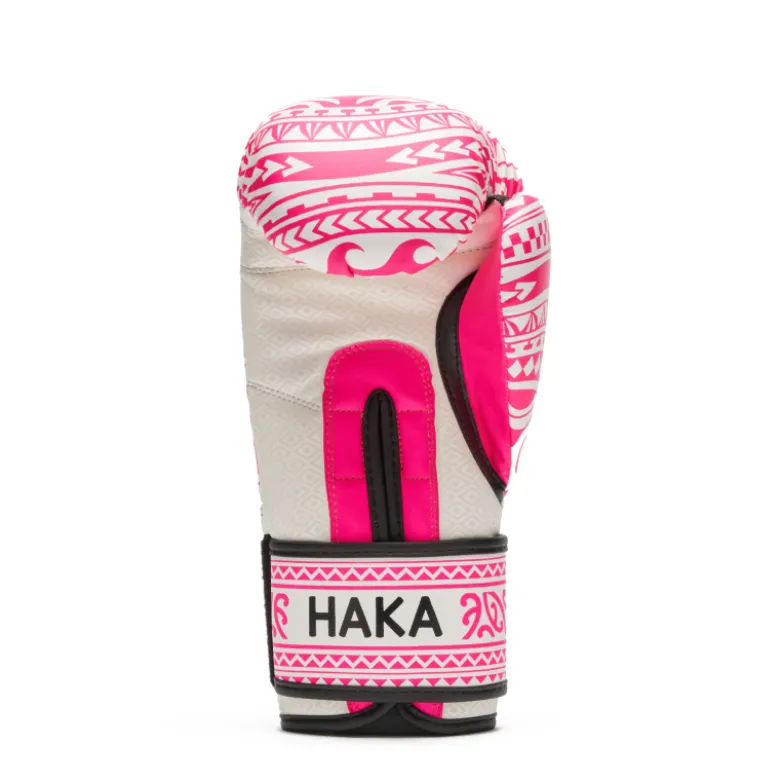 Guanti Boxe Haka Bianco Rosa