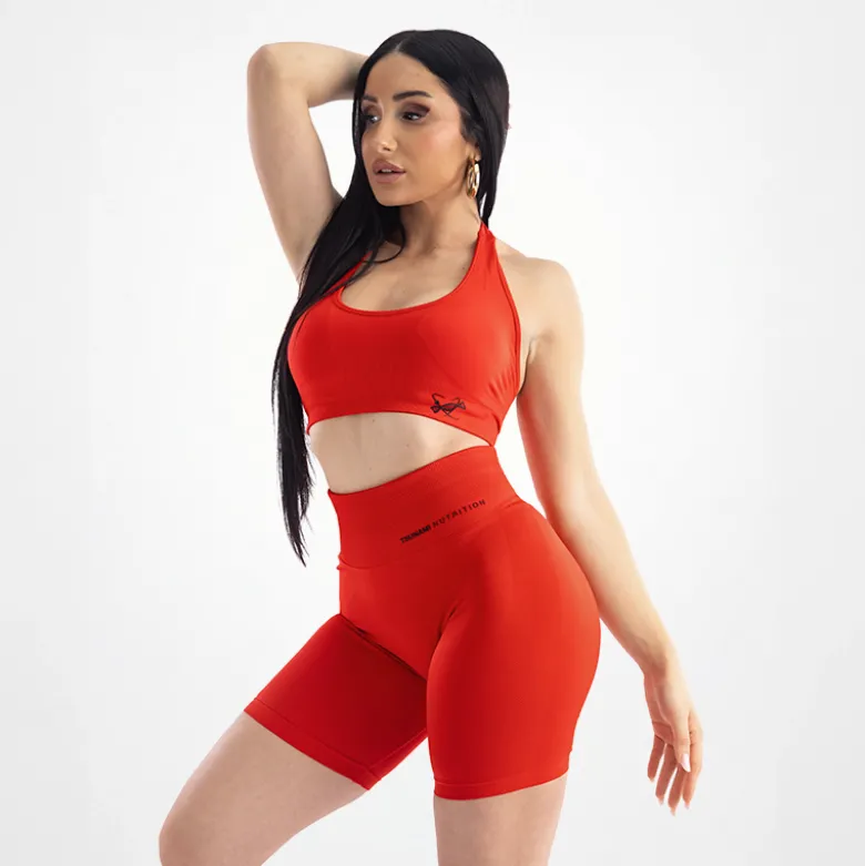 Shorts Seamless Donna Rosso
