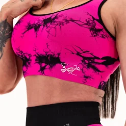 Top Donna Seamless Tie Dye Fucsia