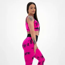 Top Donna Seamless Tie Dye Fucsia