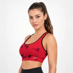 Top Donna Seamless Tie Dye Rosso