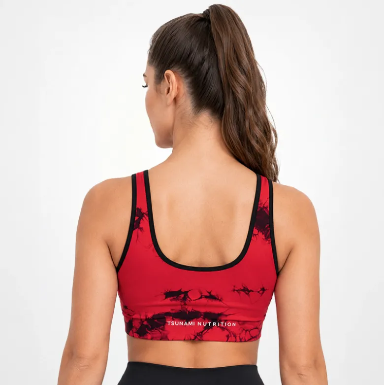 Top Donna Seamless Tie Dye Rosso