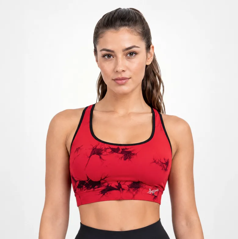 Top Donna Seamless Tie Dye Rosso