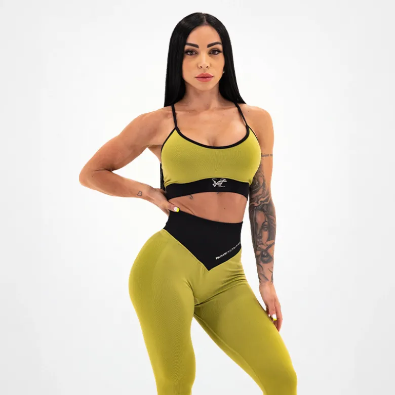 Top Donna Seamless Verde Militare