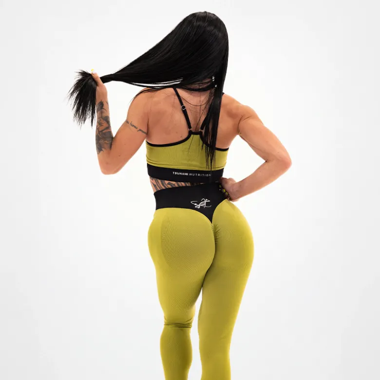 Top Donna Seamless Verde Militare