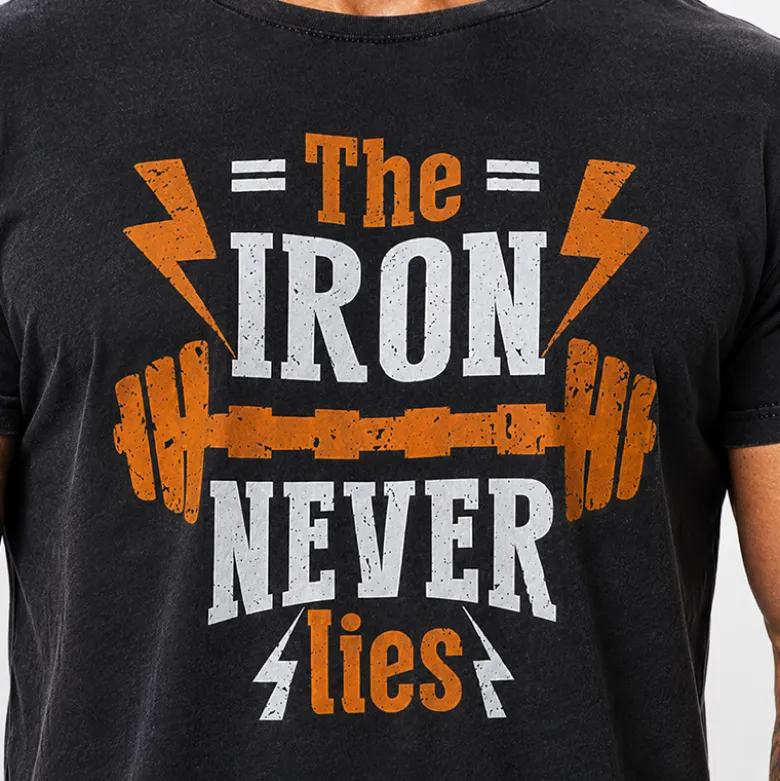T-Shirt Vintage "THE IRON NEVER LIES"