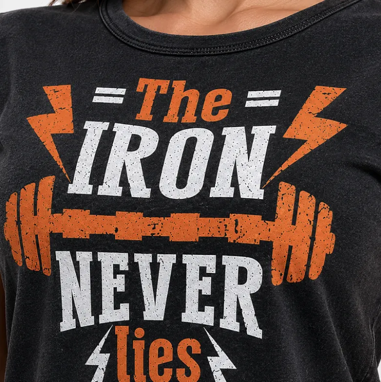 T-Shirt Vintage "THE IRON NEVER LIES"